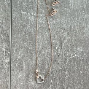 Swarovski infinity set (1 necklace and 1 pair of earrings)